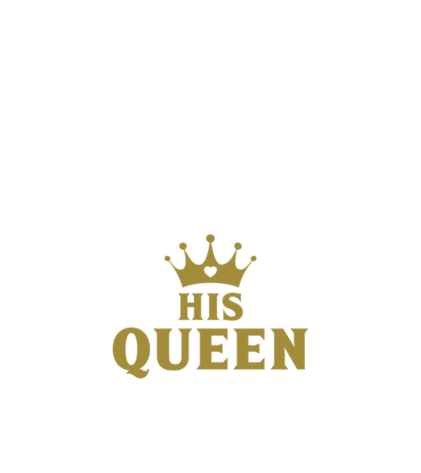 His Queen model negru pe tricou