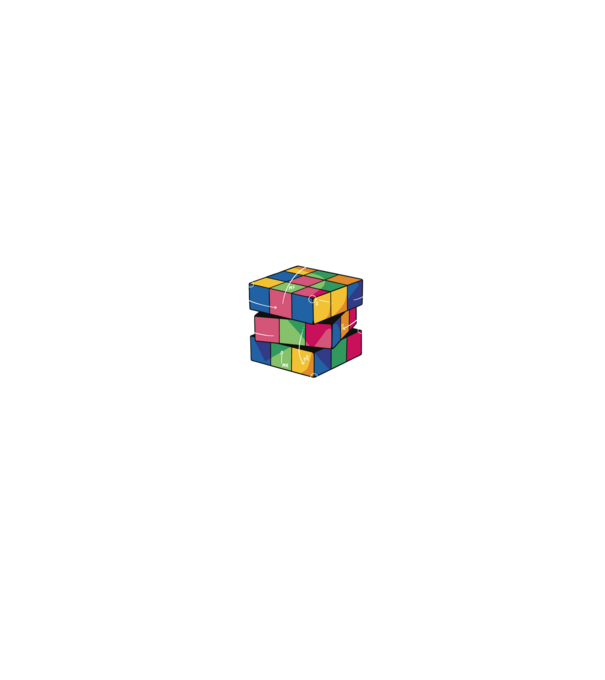 Rubik cube what part model negru pe tricou