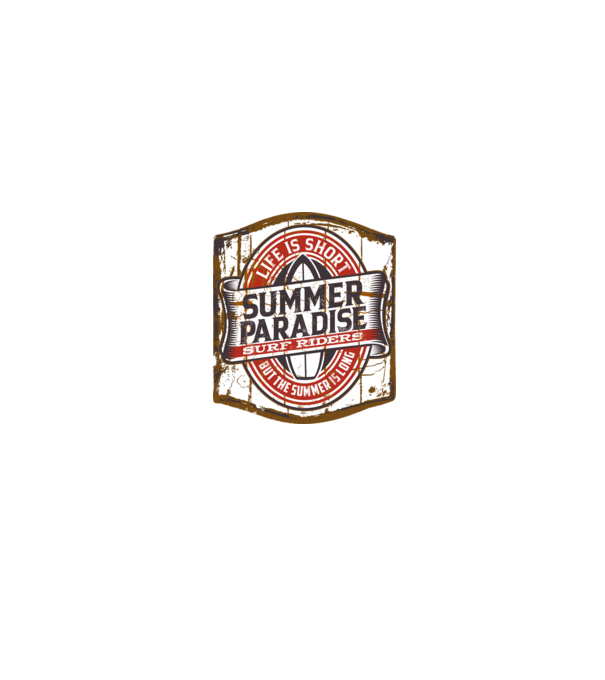 Summer Paradise model negru pe tricou