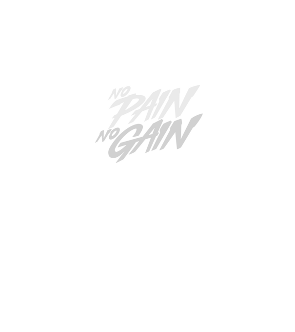 No Pain No Gain typography model negru pe tricou