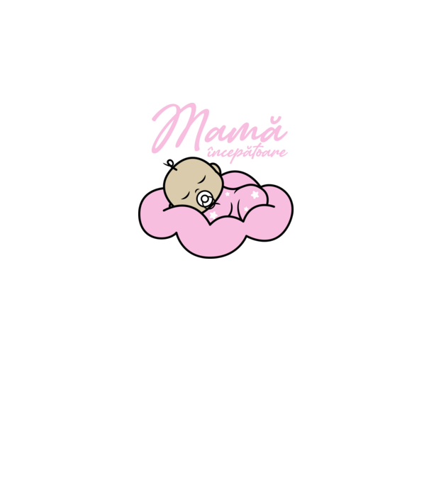 Mamă începătoare model alb pe tricou