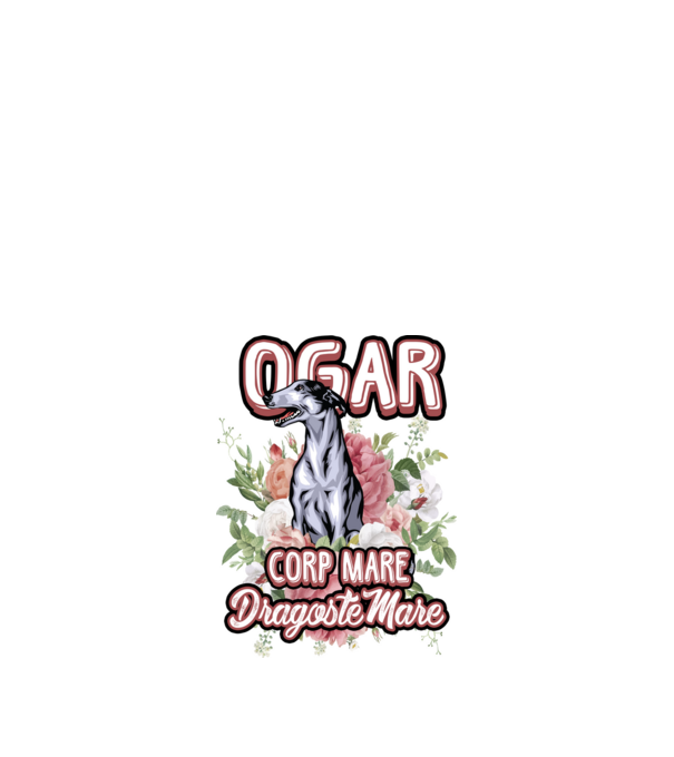 Ogar - picioare lungi dragoste multă model alb pe tricou