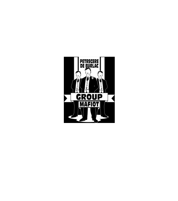 Group Mafiot model negru pe tricou