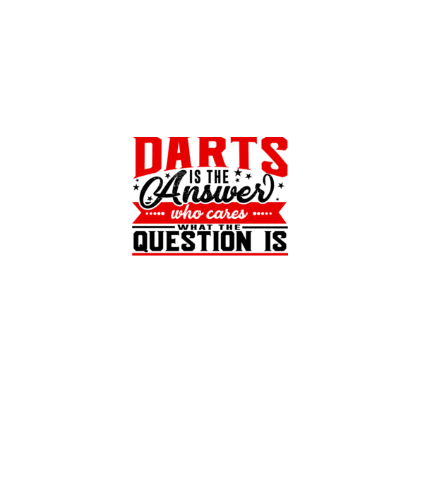Sport is the answer DARTS model alb pe tricou