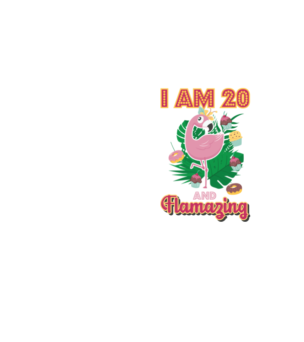 FLAMAZING Birthday 20 Years old model galben neon pe tricou