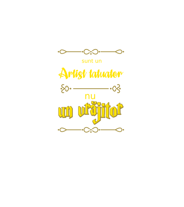 Sunt un artist tatuator, nu un magician model negru pe tricou