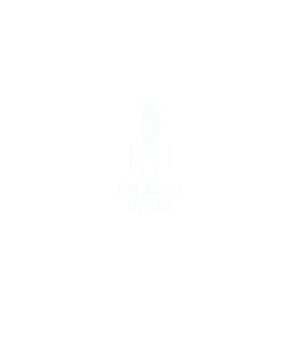 WEDNESDAY Happy inside model negru pe tricou