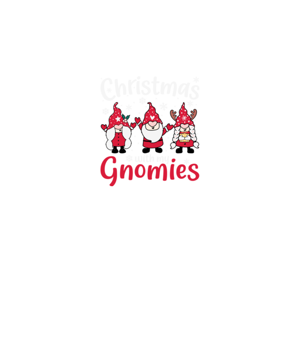Christmas with my gnomies model negru pe tricou