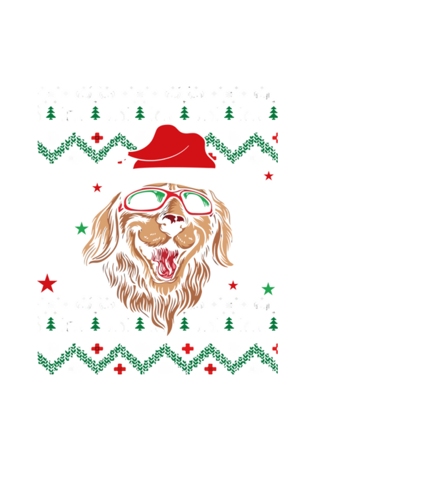 Ugly sweater dog model negru pe tricou