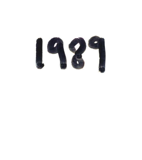 Taylor Swift 1989 text model alb pe tricou