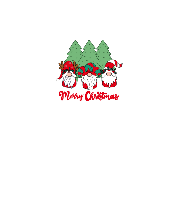 Merry christmas gnomes model negru pe tricou