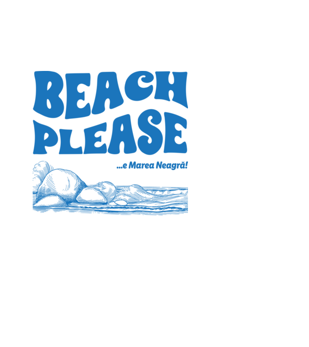Beach please, e Marea Neagră! model alb pe tricou