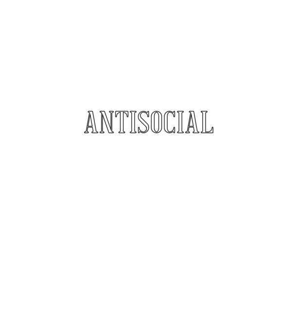 Antisocial model negru pe tricou