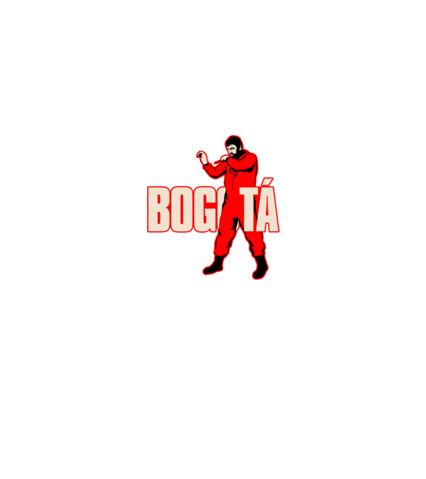 bogota la casa de papel model negru pe tricou
