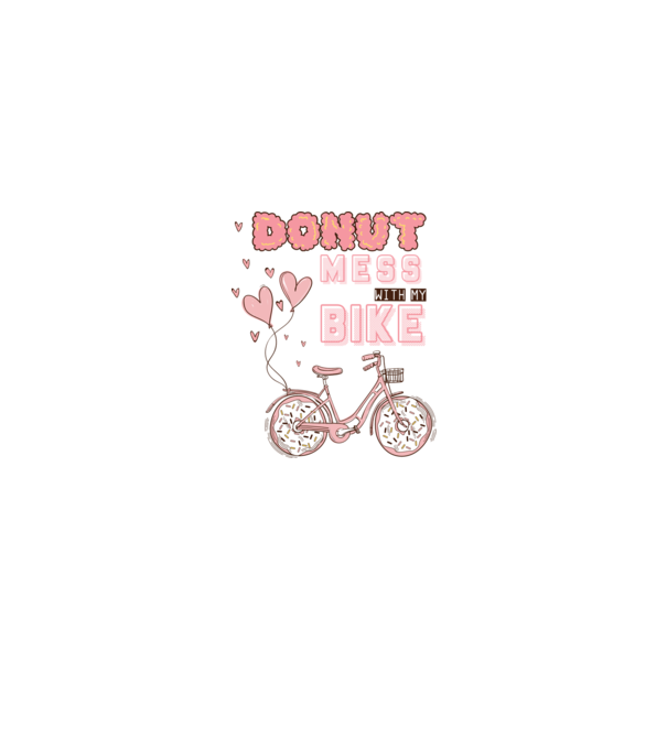 Donut mess with my bike model alb pe tricou