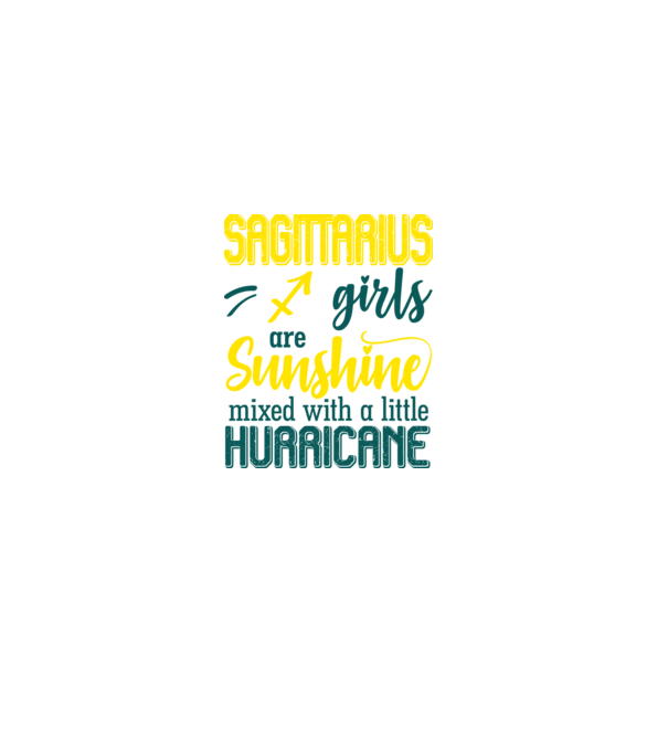 Sunshine with Hurricane SAGITTARIUS model negru pe tricou