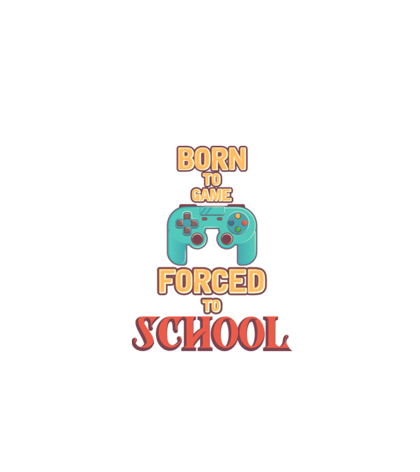 Born to game model negru pe tricou