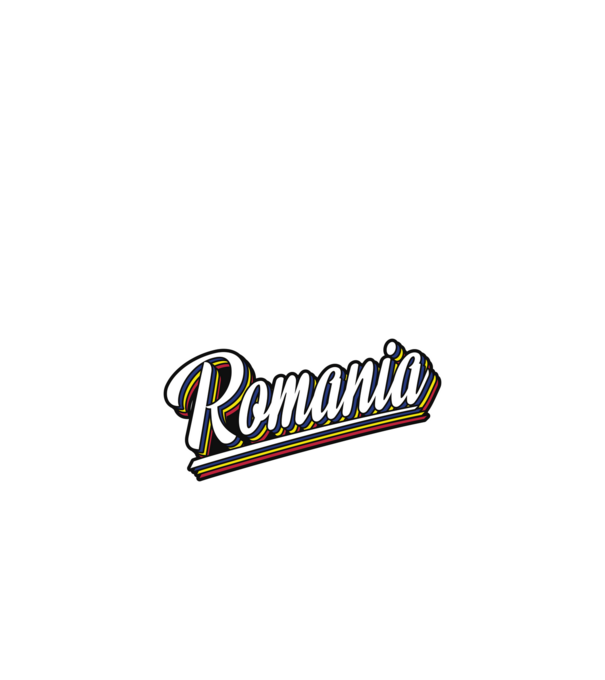 România retro model alb pe tricou