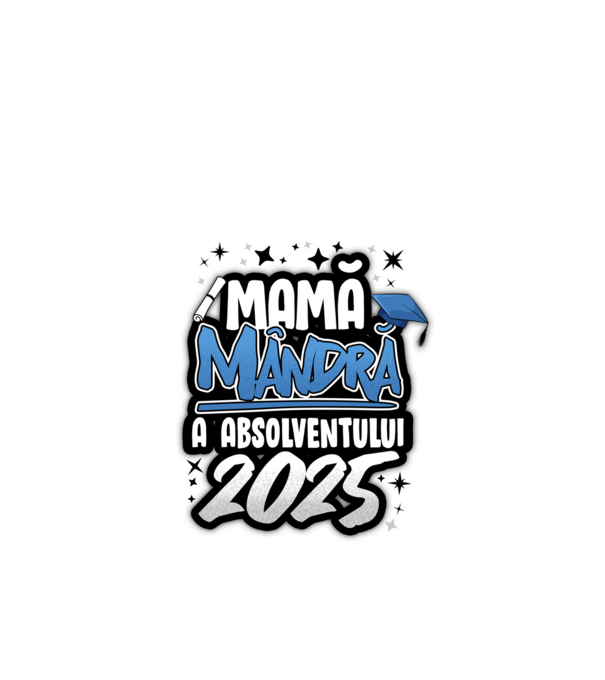 Mamă Mândră a absolventului model alb pe tricou