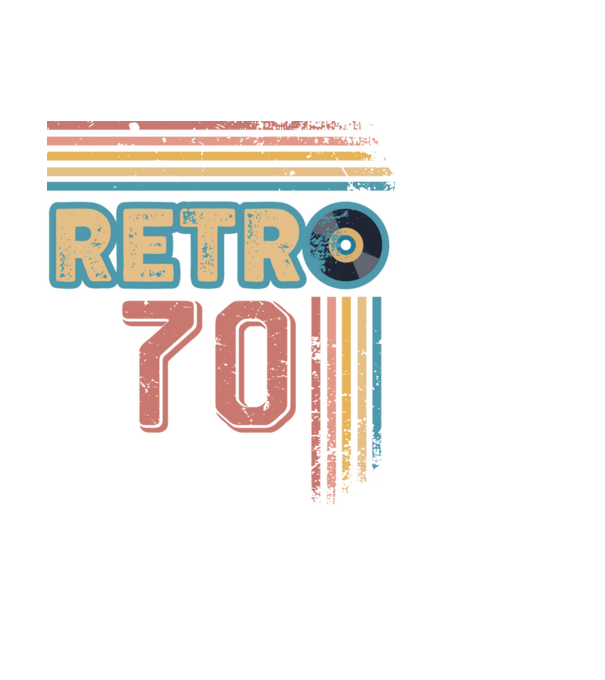 Retro 70 Birthday model albastru deschis pe tricou