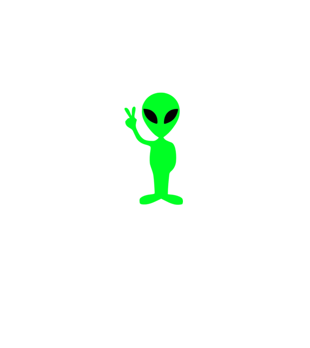 UFO Alien model alb pe tricou