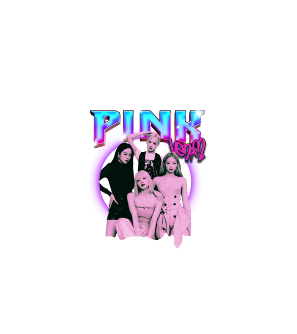 BLACKPINK pink venom model negru pe tricou