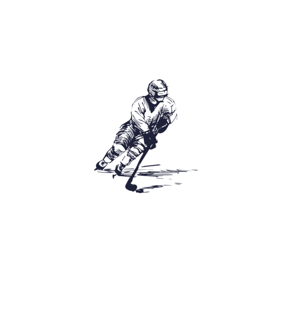 Hockey player model alb pe tricou
