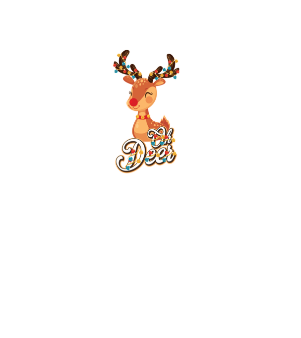 Oh deer model negru pe tricou