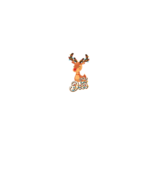 Oh deer model negru pe tricou