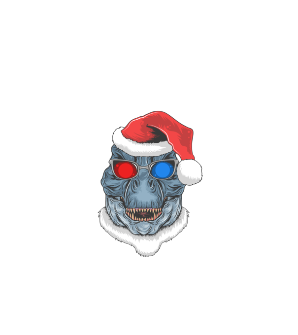 Santasaurus Rex model negru pe tricou