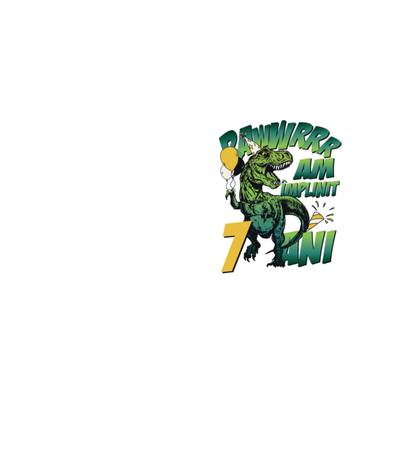 Rawr Am împlinit 7 ani model galben neon pe tricou