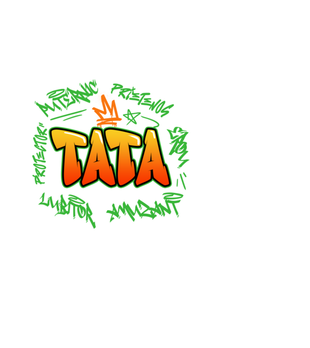 Graffiti tata model negru pe tricou