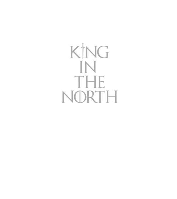 King in the North model negru pe tricou