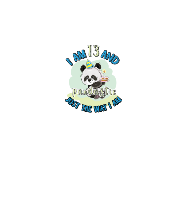PANDASTIC 13 model alb pe tricou