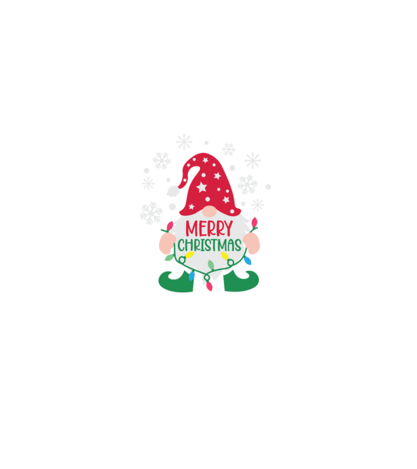 Merry christmas gnome model negru pe tricou