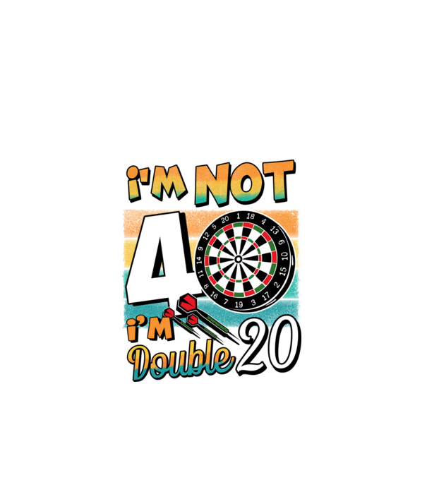 Darts Birthday 40 years old model negru pe tricou