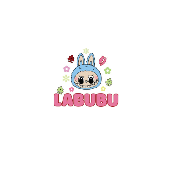 Labubu model negru pe tricou