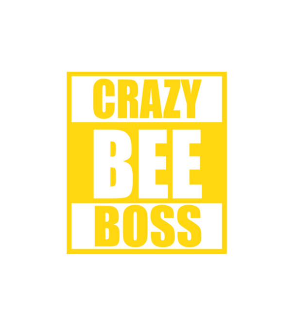Crazy bee boss model alb pe tricou