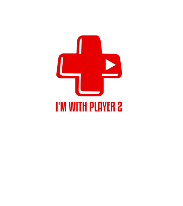player 2 model alb pe tricou