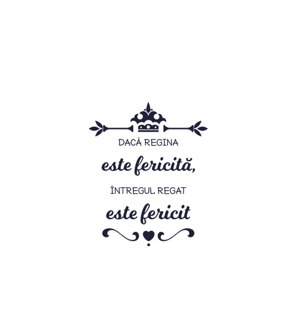dacă regina este fericită, întregul regat este fericit model alb pe tricou