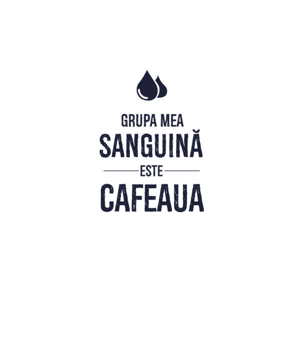 Grupa mea sanguină este cafeaua model alb pe tricou