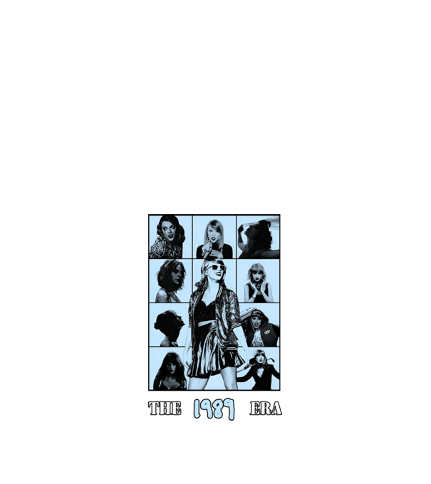 Taylor Swift ERAS blue model negru pe tricou