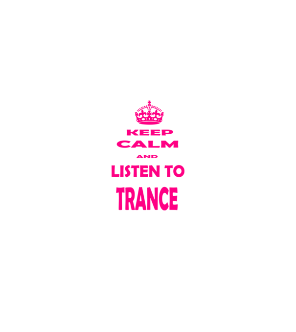 Keep Calm and Listen To Trance model negru pe tricou