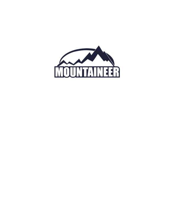 mountaineer model alb pe tricou