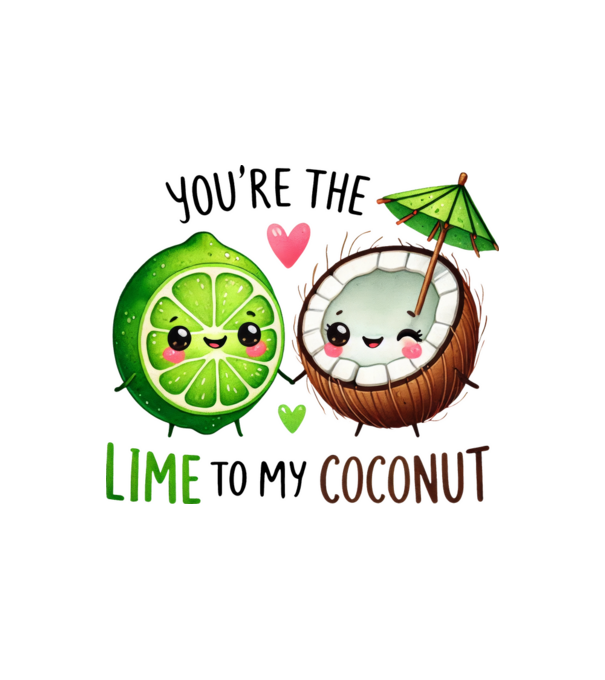 Lime to my Coconut model alb pe tricou