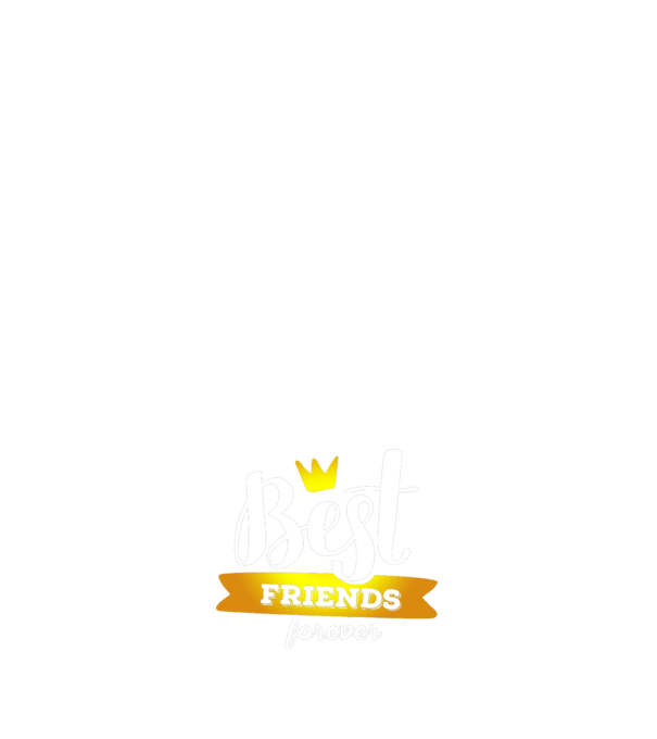 Best friends forever model alb pe tricou