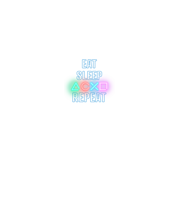 Eat sleep PS model negru pe tricou
