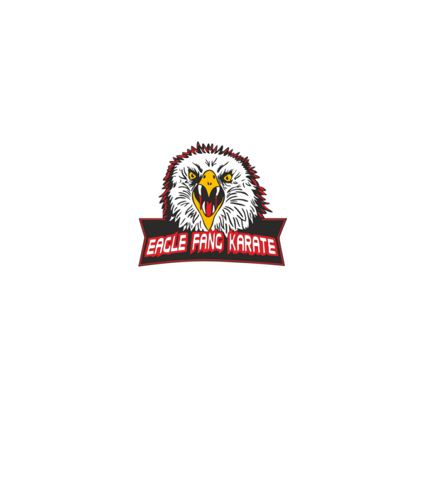 eagle fang karate cobra kai model negru pe tricou