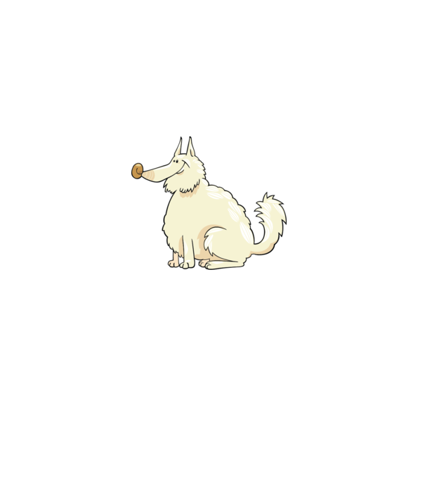 Dog silhouette model gri pe tricou