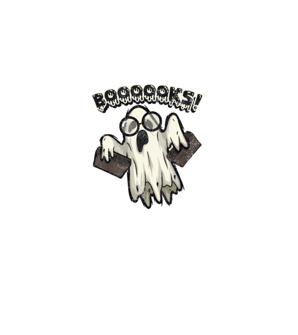 Spooky booookworm model negru pe tricou